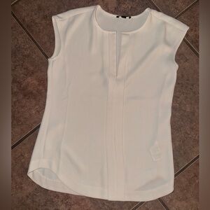 J Crew v neck white blouse size 00